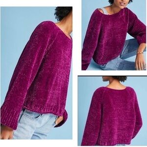 ANTHROPOLOGIE Moth Chenille Sweater XS